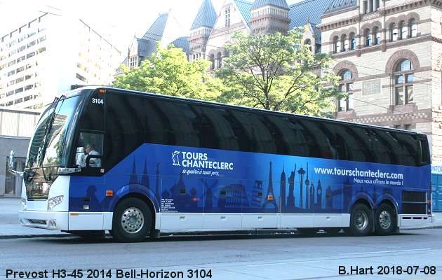 BUS/AUTOBUS: Prevost H3-45 2014 Bell-Horizon