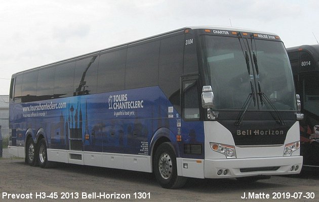 BUS/AUTOBUS: Prevost H3-45 2013 Bell-Horizon
