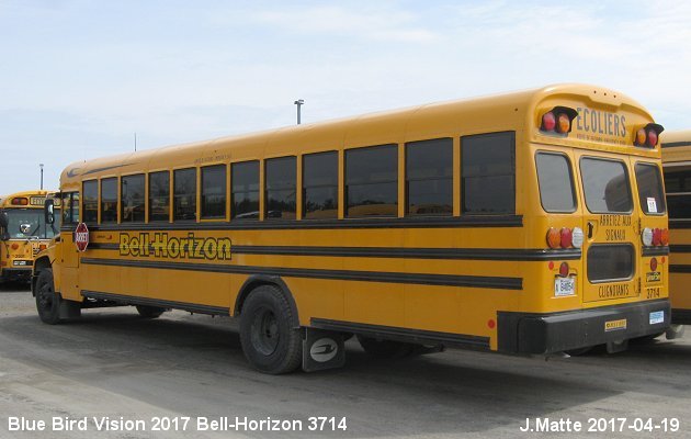 BUS/AUTOBUS: Blue Bird Vision 2017 Bell-Horizon