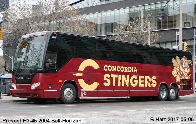 BUS/AUTOBUS: Prevost H3-45 2004 Bell-Horizon