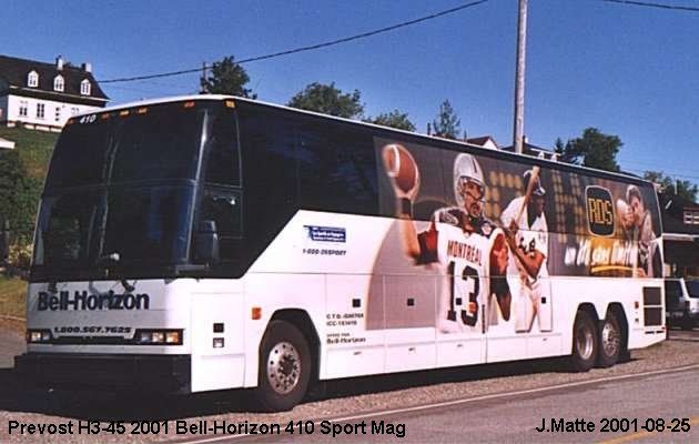 BUS/AUTOBUS: Prevost H3-45 2001 Bell-Horizon