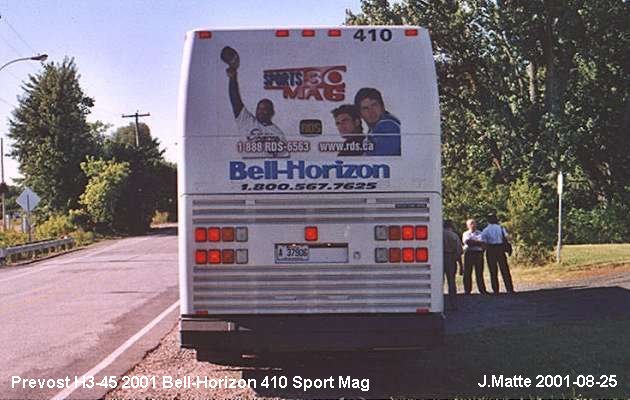 BUS/AUTOBUS: Prevost H3-45 2001 Bell-Horizon