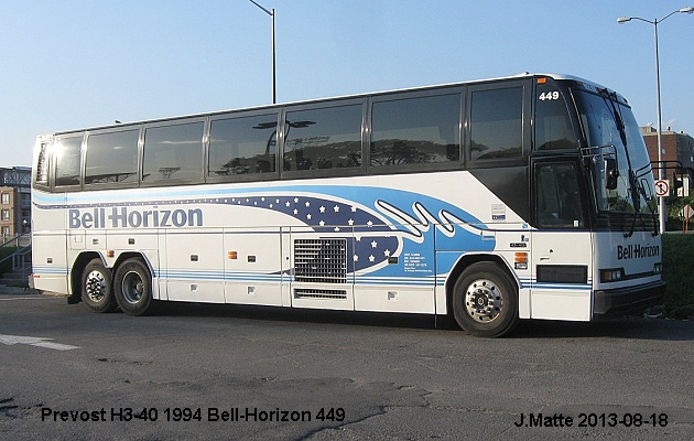 BUS/AUTOBUS: Prevost H3-40 1994 Bell-Horizon
