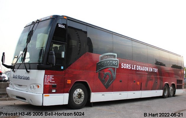BUS/AUTOBUS: Prevost H3-45 2005 Bell-Horizon