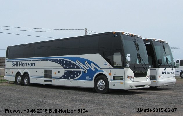 BUS/AUTOBUS: Prevost H3-45 2015 Bell-Horizon
