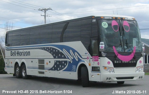 BUS/AUTOBUS: Prevost H3-45 2015 Bell-Horizon