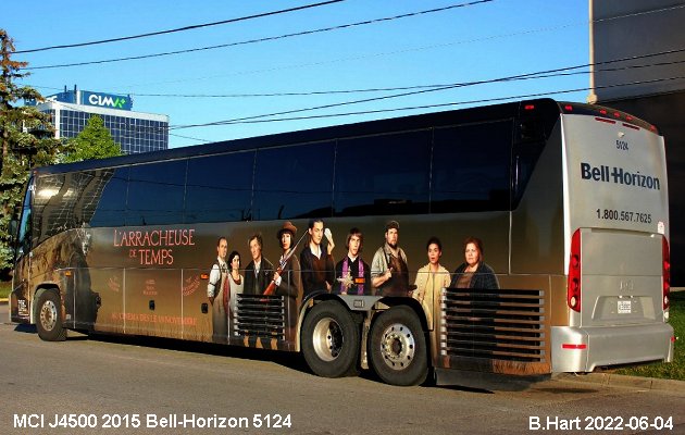 BUS/AUTOBUS: MCI J4500 2015 Bell-Horizon