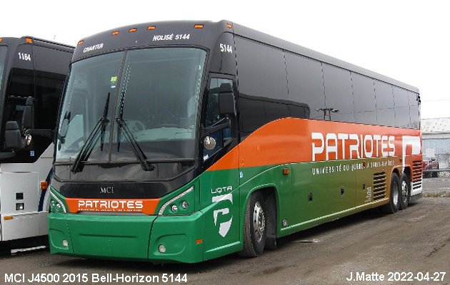 BUS/AUTOBUS: MCI J4500 2015 Bell-Horizon