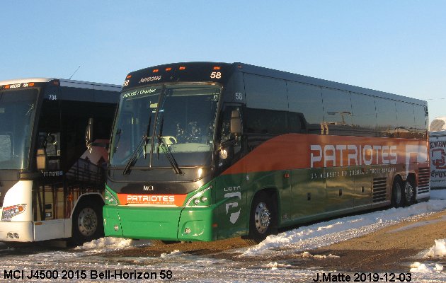 BUS/AUTOBUS: MCI J4500 2015 Bell-Horizon