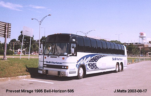 BUS/AUTOBUS: Prevost Le Mirage 1985 Bell-Horizon