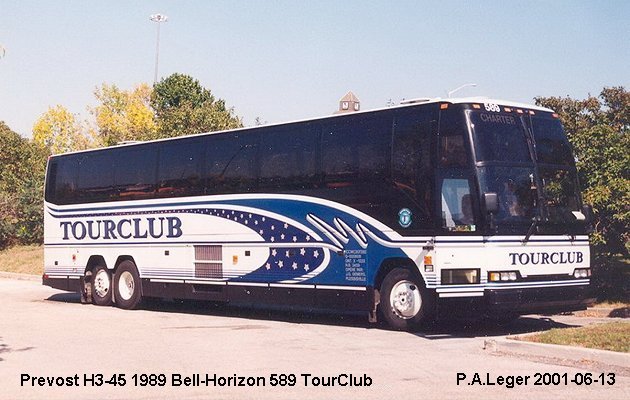 BUS/AUTOBUS: Prevost H3-45 1989 Bell-Horizon