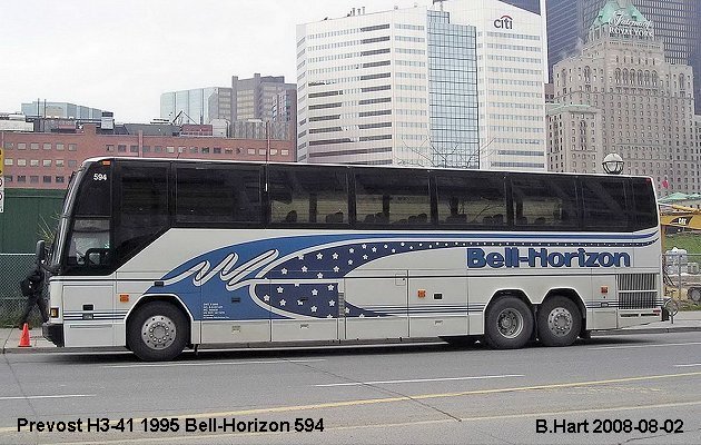 BUS/AUTOBUS: Prevost H3-45 1995 Bell-Horizon