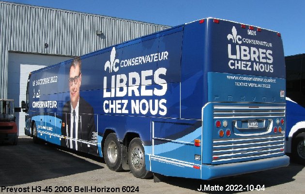 BUS/AUTOBUS: Prevost H3-45 2006 Bell-Horizon