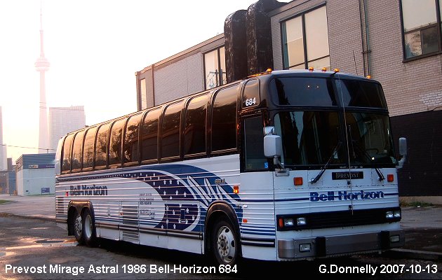 BUS/AUTOBUS: Prevost Mirage Astral 1986 Bell-Horizon