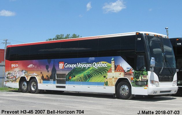 BUS/AUTOBUS: Prevost H3-45 2007 Bell-Horizon