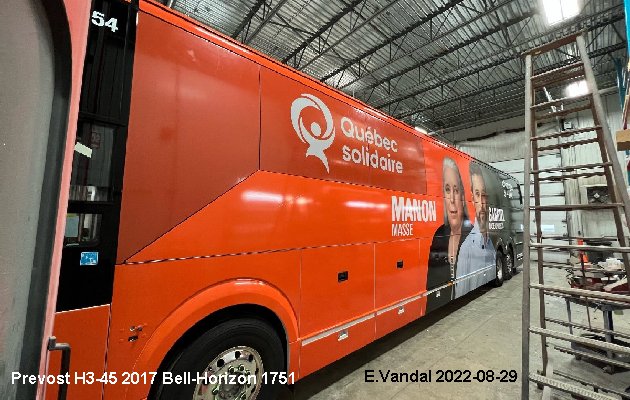 BUS/AUTOBUS: Prevost H3-45 2017 Bell-Horizon