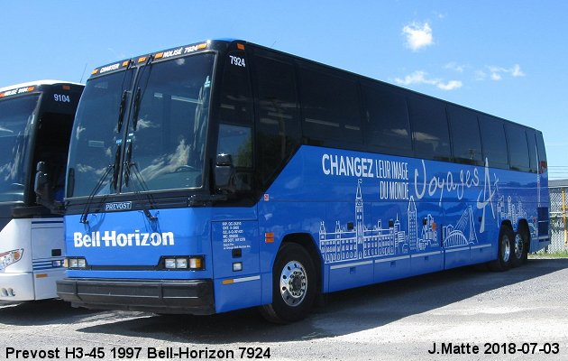 BUS/AUTOBUS: Prevost H3-45 1997 Bell-Horizon