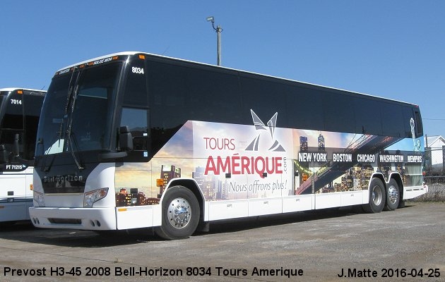 BUS/AUTOBUS: Prevost H3-45 2008 Bell-Horizon