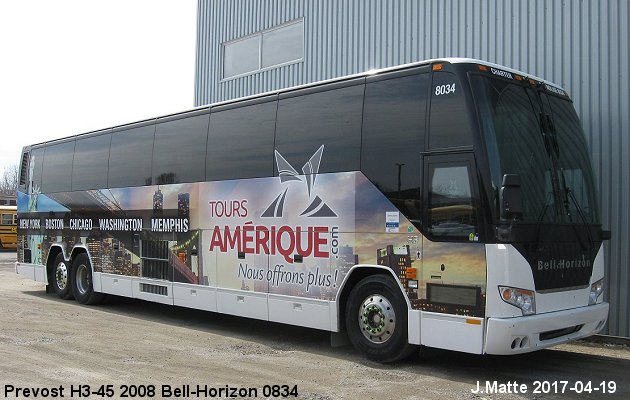 BUS/AUTOBUS: Prevost H3-45 2008 Bell-Horizon