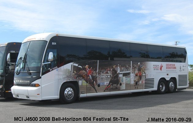 BUS/AUTOBUS: MCI J4500 2008 Bell-Horizon