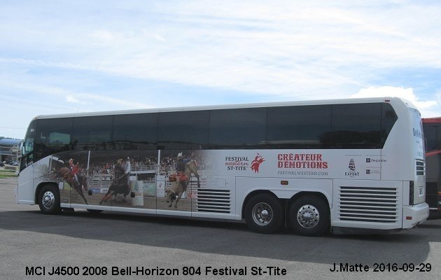 BUS/AUTOBUS: MCI J4500 2008 Bell-Horizon