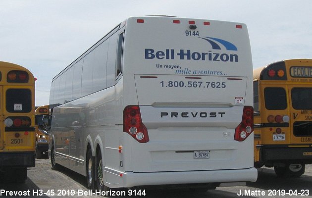 BUS/AUTOBUS: Prevost H3-45 2019 Bell-Horizon