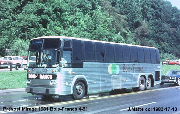 BUS/AUTOBUS: Prevost Mirage 1981 Bois-Francs