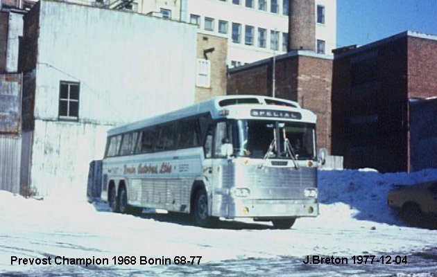 BUS/AUTOBUS: Prevost Champion 1968 Bonin