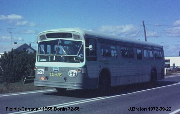 BUS/AUTOBUS: Canadair (Flxible) New Look 1965 Bonin