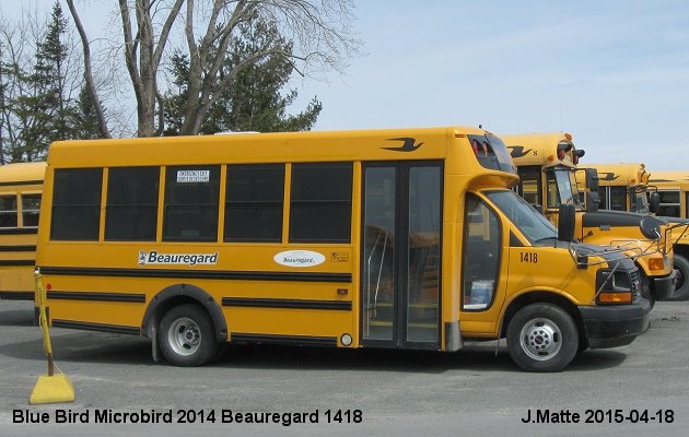 BUS/AUTOBUS: Blue Bird Microbird 2014 Beauregard