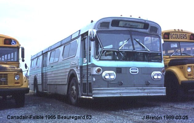 BUS/AUTOBUS: Canadair (Flxible) Newlook 1965 Beauregard