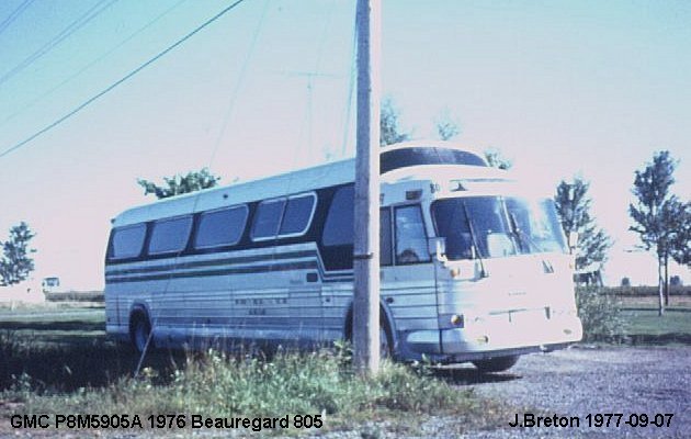 BUS/AUTOBUS: GMC P8M4905A 1976 Beauregard