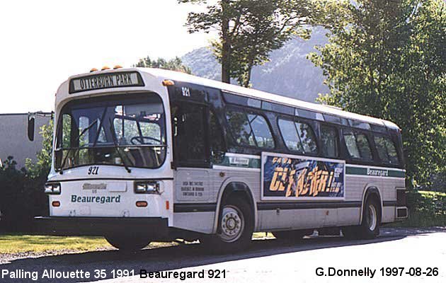 BUS/AUTOBUS: Palling Allouette 35 1991 Beauregard et Fils.