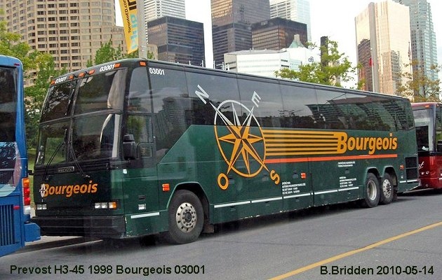 BUS/AUTOBUS: Prevost H3-45 1998 Bourgeois