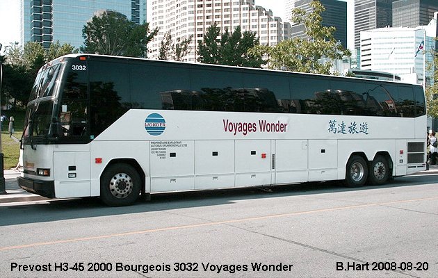 BUS/AUTOBUS: Prevost H3-45 2000 Bourgeois