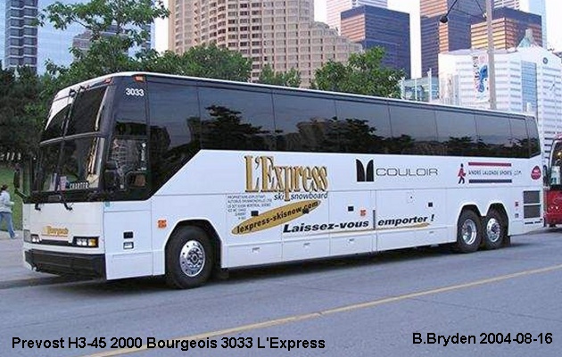 BUS/AUTOBUS: Prevost H3-45 2000 Bourgeois