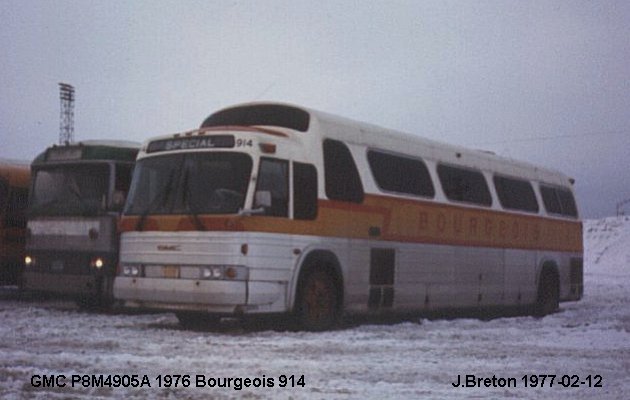 BUS/AUTOBUS: GMC P8M4905A 1976 Bourgeois