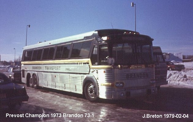 BUS/AUTOBUS: Prevost Champion 1973 Brandon