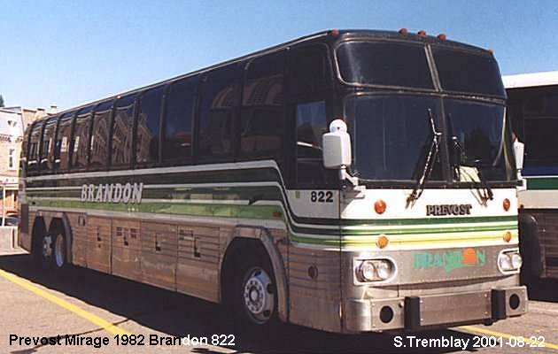 BUS/AUTOBUS: Prevost Le Mirage 1982 Brandon