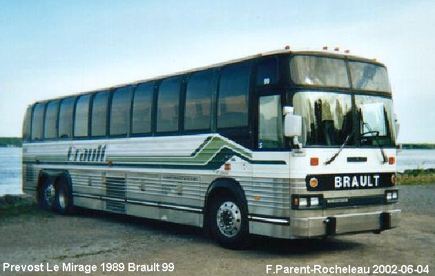 BUS/AUTOBUS: Prevost Le Mirage 1989 Brault