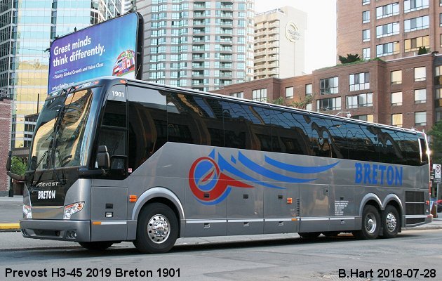 BUS/AUTOBUS: Prevost H3-45 2019 Breton