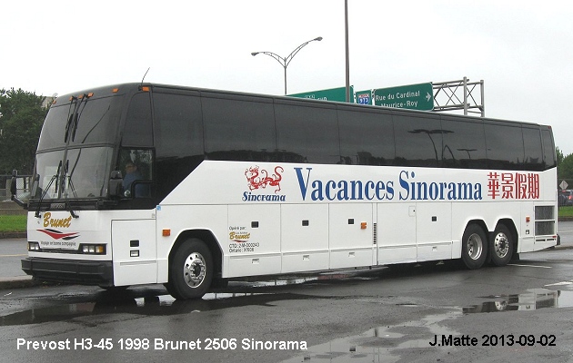 BUS/AUTOBUS: Prevost H3-45 1998 Brunet
