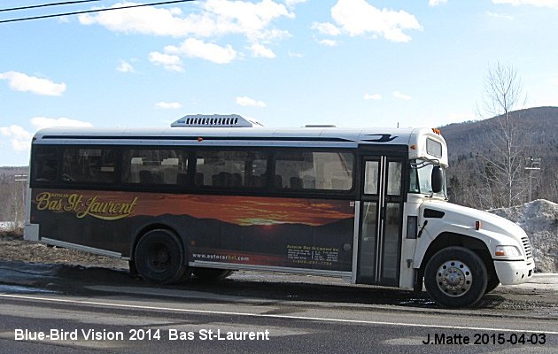 BUS/AUTOBUS: Blue Bird Vision 2014 Bas St-Laurent