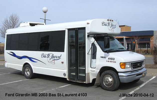 BUS/AUTOBUS: Girardin MB 2003 Bas St-laurent