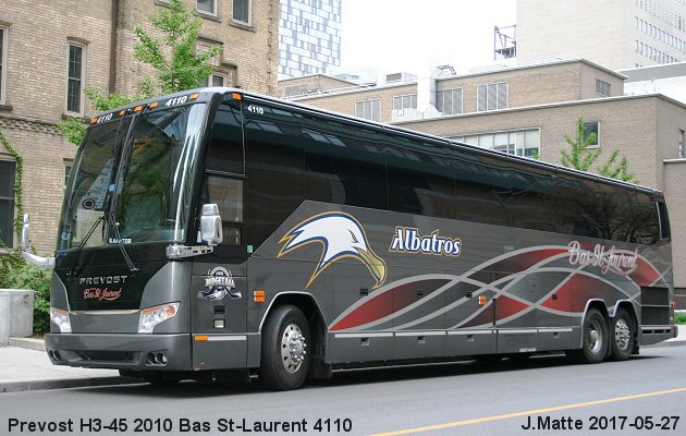BUS/AUTOBUS: Prevost H3-45 2010 Bas St-Laurent