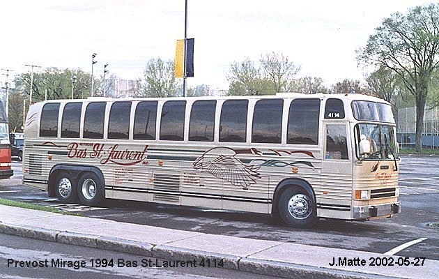 BUS/AUTOBUS: Prevost Le Mirage 1994 Bas St-Laurent