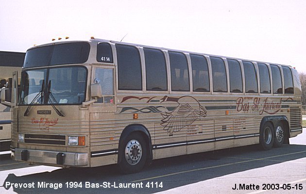 BUS/AUTOBUS: Prevost Mirage 1994 Bas St-Laurent