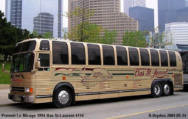 BUS/AUTOBUS: Prevost Mirage 1994 Bas St-Laurent