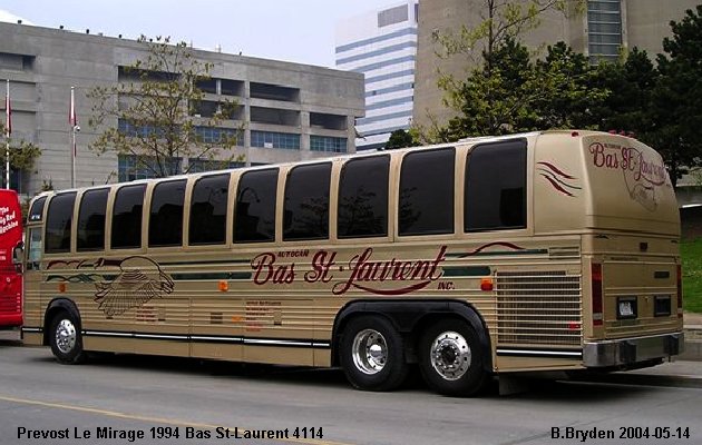 BUS/AUTOBUS: Prevost Le Mirage 1994 Bas St-Laurent