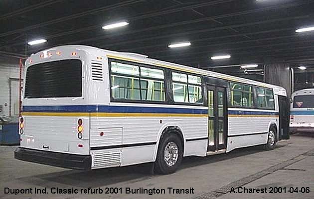 BUS/AUTOBUS: Dupont Industries Classic 2001 Burlington Transit Ont.